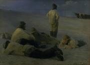 unknow artist, Fishermen on Skagen Beach